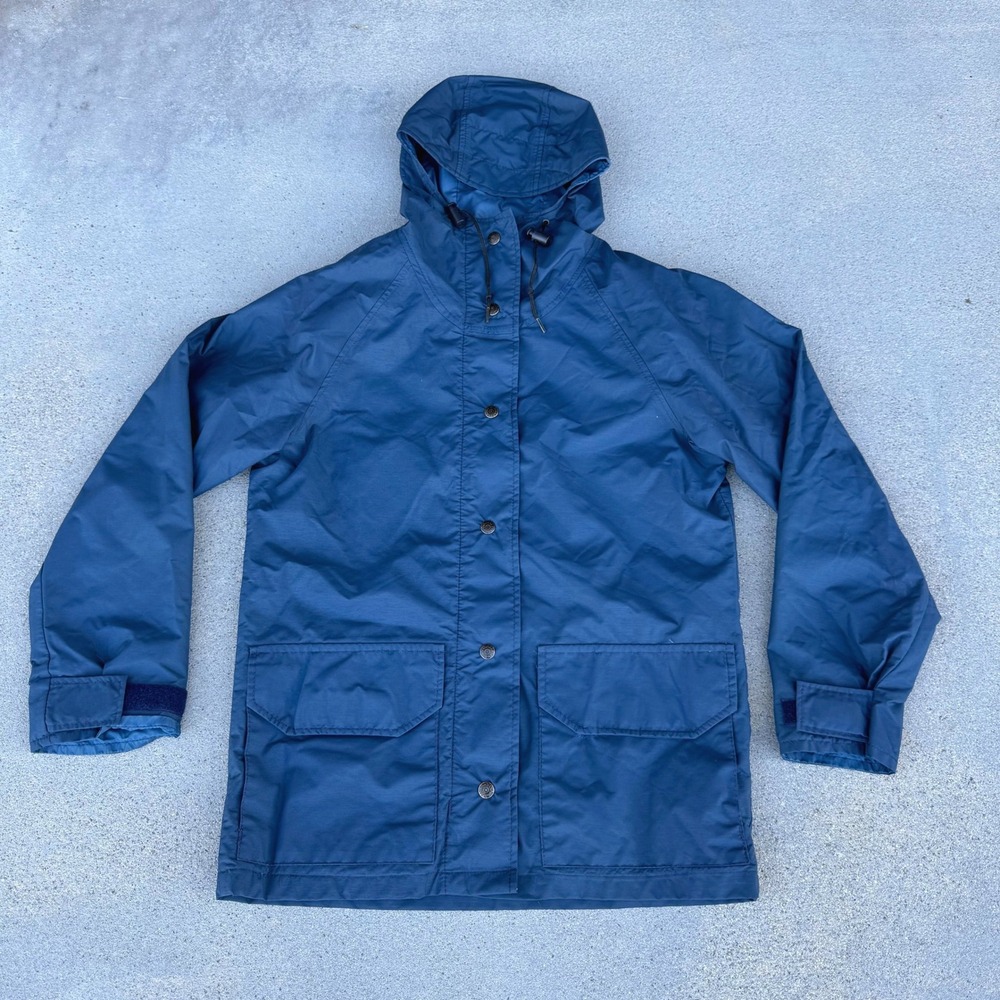 Outdoor Products Vintage Gore-Tex Rain Jacket Navy Blue Made‎ in USA Mens Small